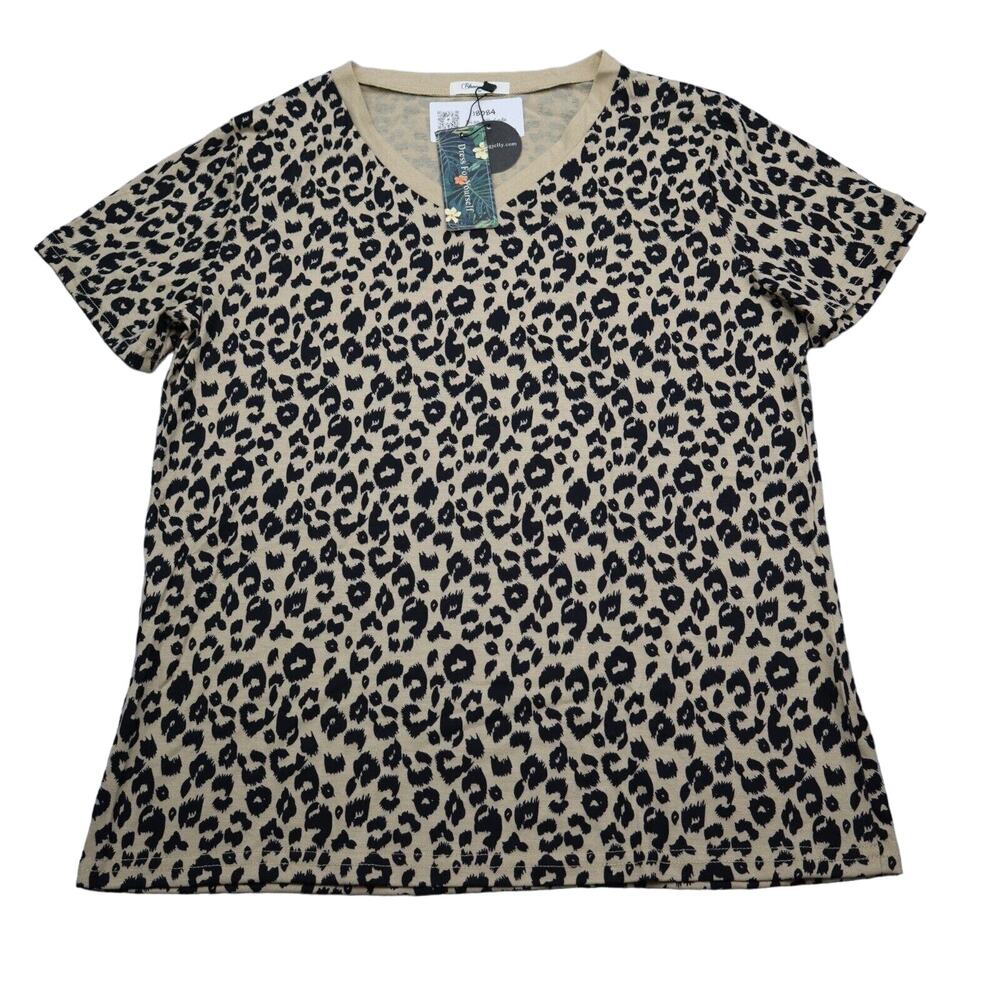 Blooming Jelly Shirt Womens M Multicolor V Neck Short Sleeve Lightweight Top